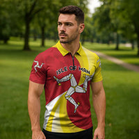 Personalized Isle of Man Zipper Polo Shirt Triskele Ny Tree Cassyn - Wonder Print Shop
