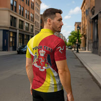 Personalized Isle of Man Zipper Polo Shirt Triskele Ny Tree Cassyn - Wonder Print Shop