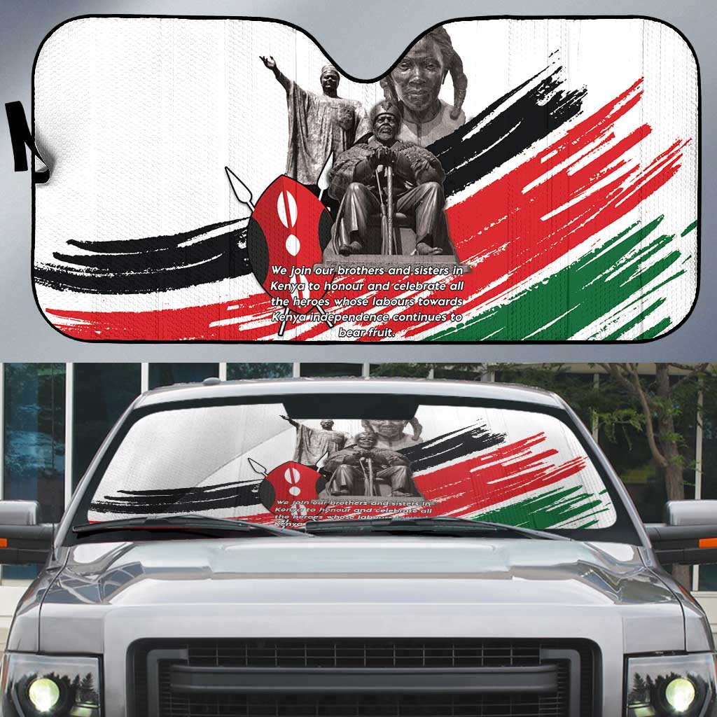 Kenya Mashujaa Day Auto Sun Shade Kenyan Heroes - Wonder Print Shop
