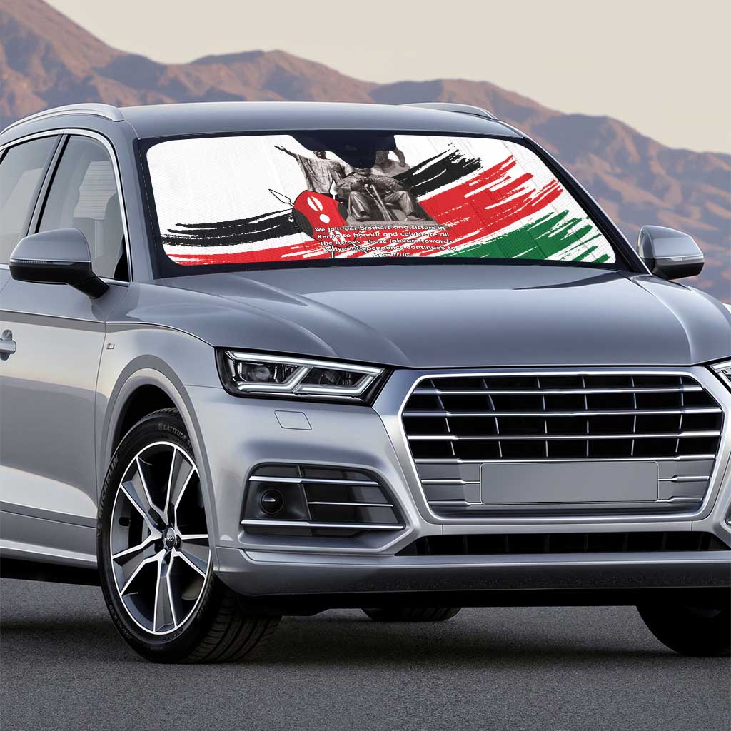 Kenya Mashujaa Day Auto Sun Shade Kenyan Heroes - Wonder Print Shop