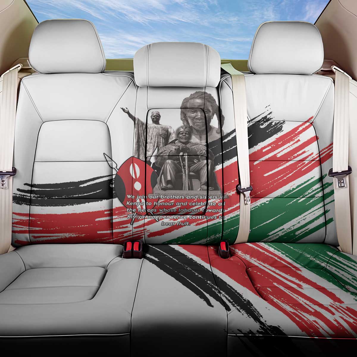 Kenya Mashujaa Day Back Car Seat Cover Kenyan Heroes - Wonder Print Shop