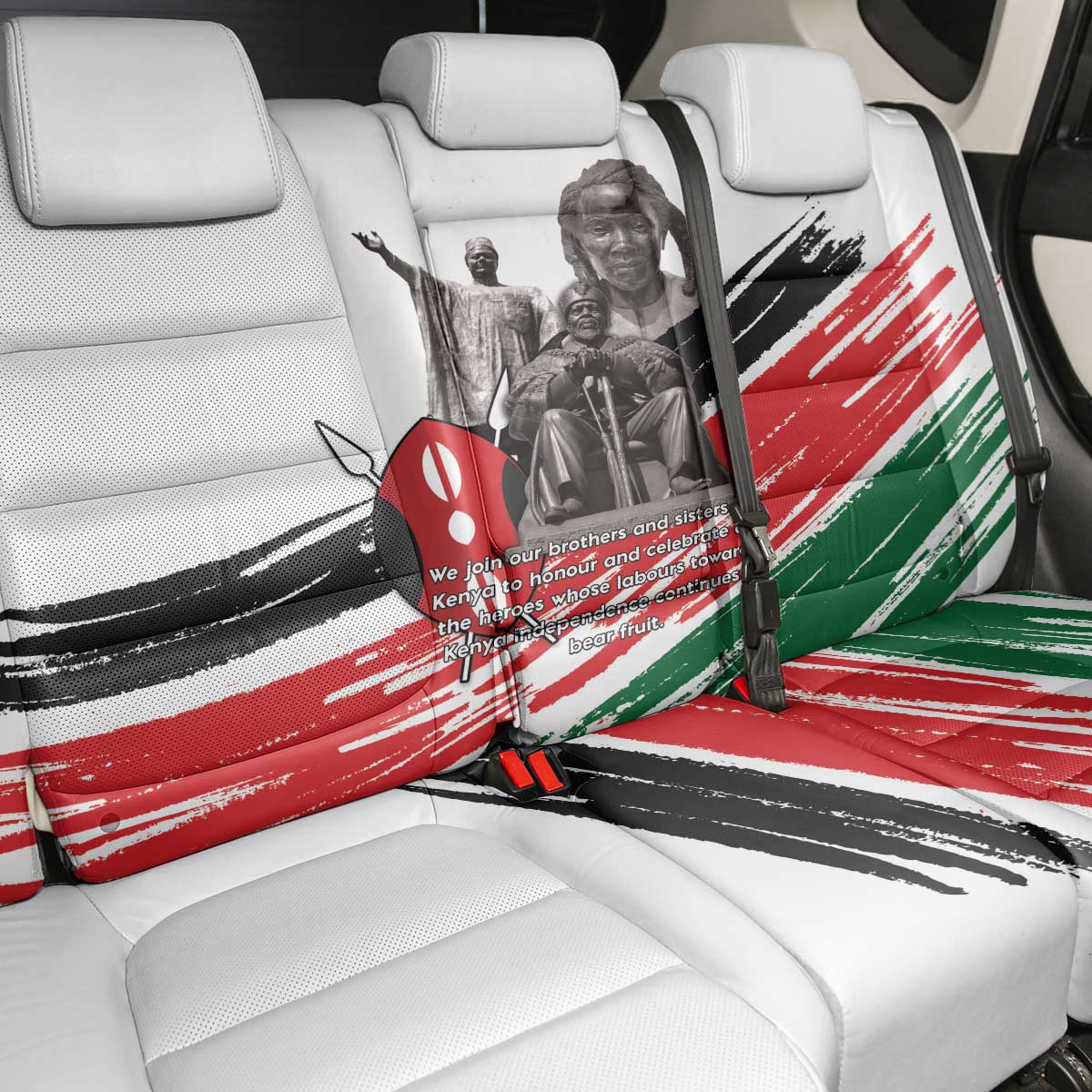 Kenya Mashujaa Day Back Car Seat Cover Kenyan Heroes - Wonder Print Shop