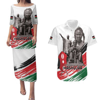Kenya Mashujaa Day Couples Matching Puletasi and Hawaiian Shirt Kenyan Heroes - Wonder Print Shop
