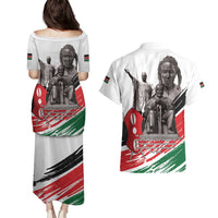 Kenya Mashujaa Day Couples Matching Puletasi and Hawaiian Shirt Kenyan Heroes - Wonder Print Shop