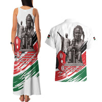 Kenya Mashujaa Day Couples Matching Tank Maxi Dress and Hawaiian Shirt Kenyan Heroes - Wonder Print Shop