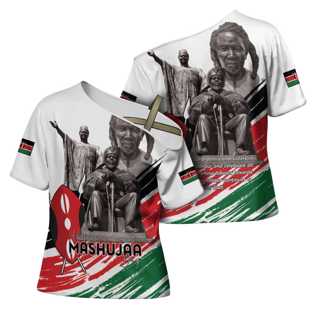 Kenya Mashujaa Day Cross Shoulder Shirt Kenyan Heroes - Wonder Print Shop