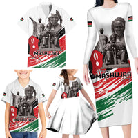 Kenya Mashujaa Day Family Matching Long Sleeve Bodycon Dress and Hawaiian Shirt Kenyan Heroes - Wonder Print Shop