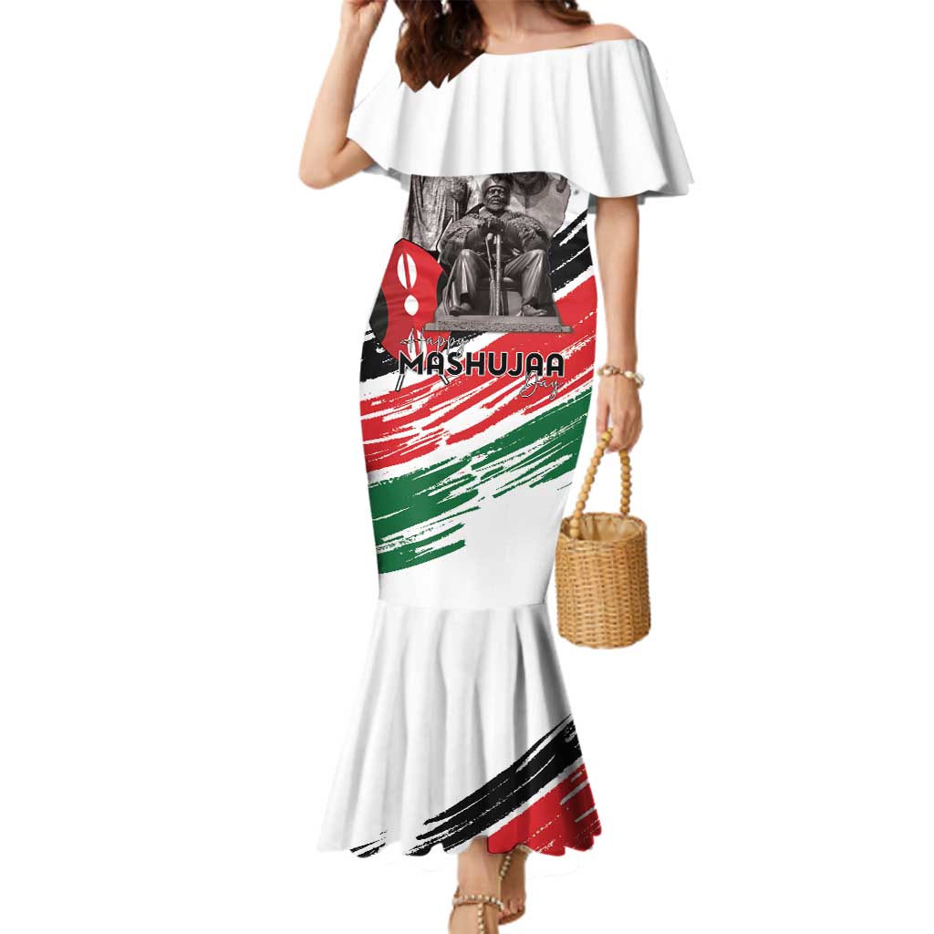 Kenya Mashujaa Day Family Matching Mermaid Dress and Hawaiian Shirt Kenyan Heroes - Wonder Print Shop