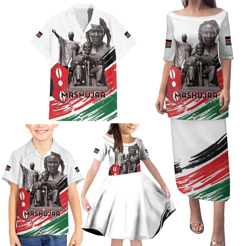 Kenya Mashujaa Day Family Matching Puletasi and Hawaiian Shirt Kenyan Heroes - Wonder Print Shop