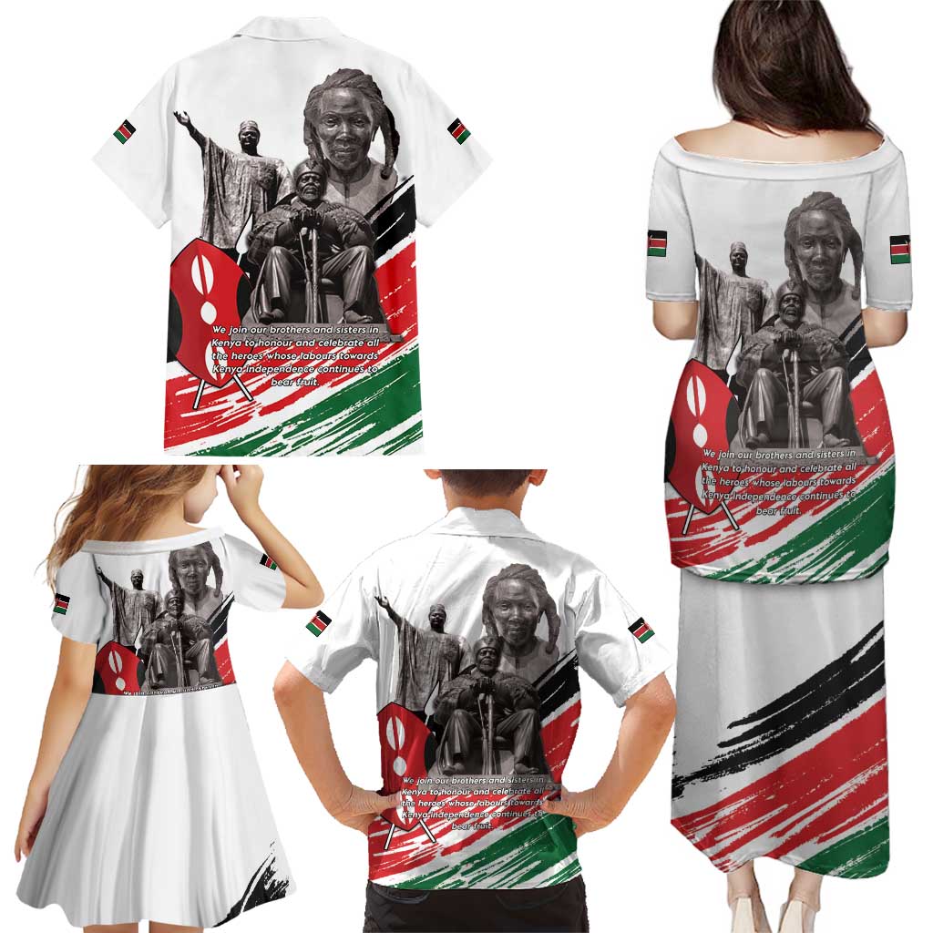Kenya Mashujaa Day Family Matching Puletasi and Hawaiian Shirt Kenyan Heroes - Wonder Print Shop