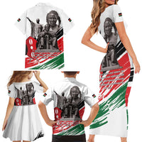 Kenya Mashujaa Day Family Matching Short Sleeve Bodycon Dress and Hawaiian Shirt Kenyan Heroes - Wonder Print Shop