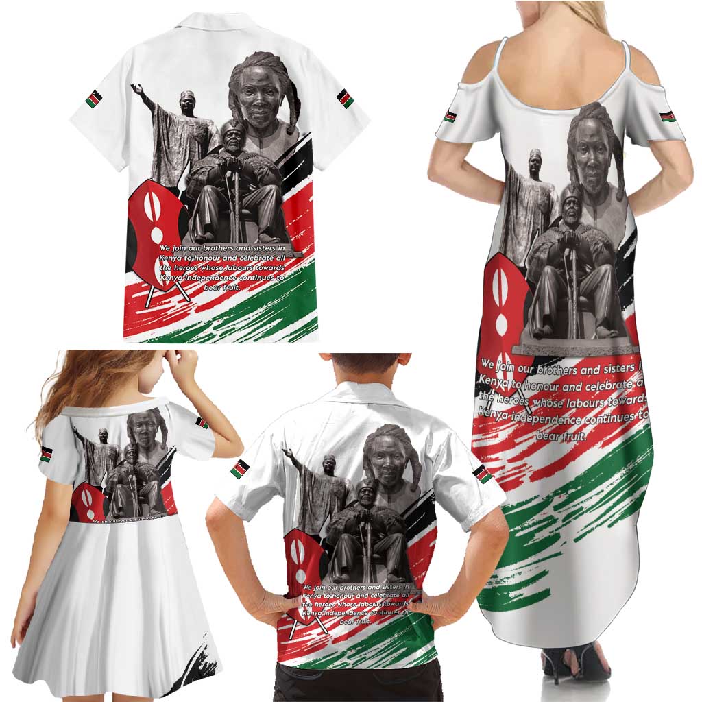 Kenya Mashujaa Day Family Matching Summer Maxi Dress and Hawaiian Shirt Kenyan Heroes - Wonder Print Shop