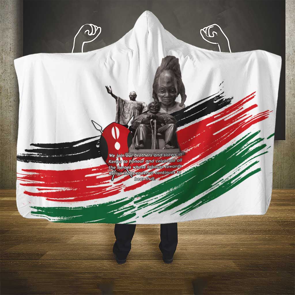 Kenya Mashujaa Day Hooded Blanket Kenyan Heroes - Wonder Print Shop