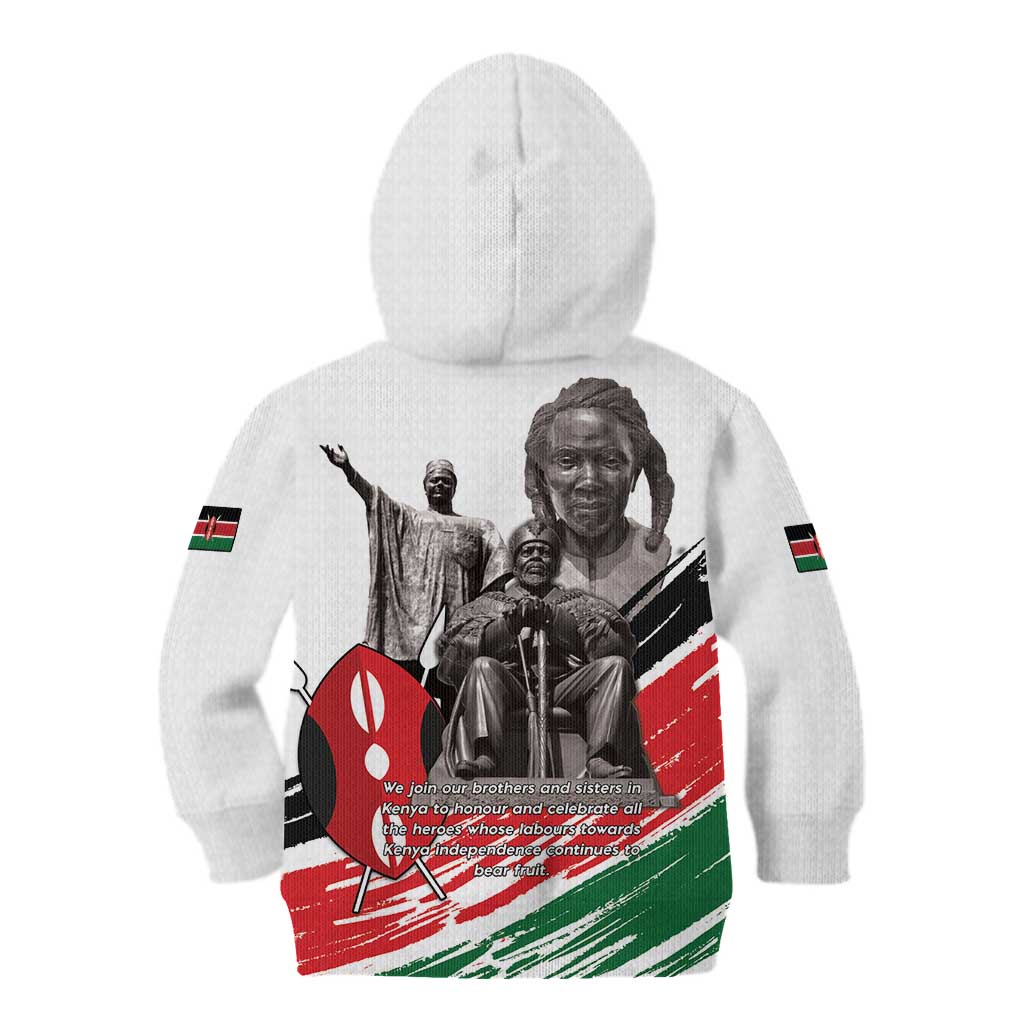 Kenya Mashujaa Day Kid Hoodie Kenyan Heroes - Wonder Print Shop