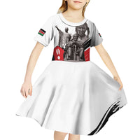 Kenya Mashujaa Day Kid Short Sleeve Dress Kenyan Heroes - Wonder Print Shop