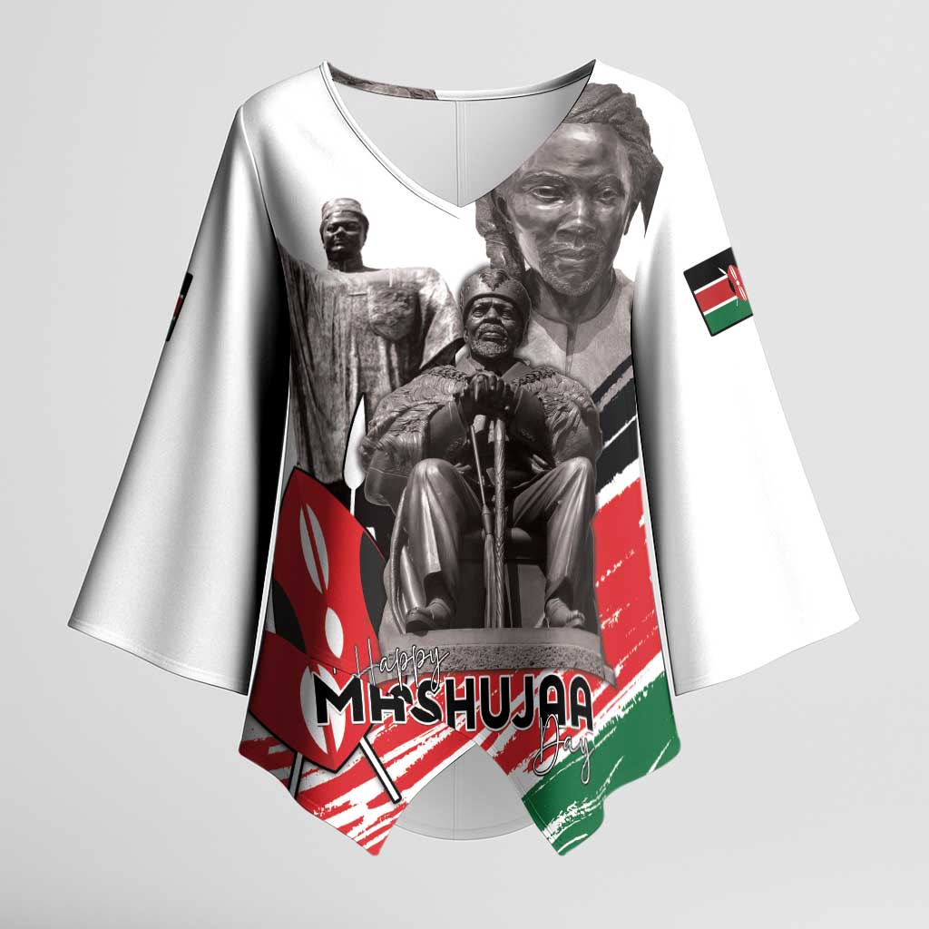 Kenya Mashujaa Day Kimono Sleeve Blouse Kenyan Heroes - Wonder Print Shop