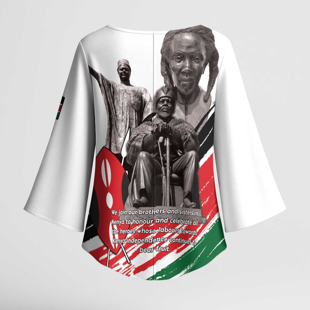 Kenya Mashujaa Day Kimono Sleeve Blouse Kenyan Heroes - Wonder Print Shop