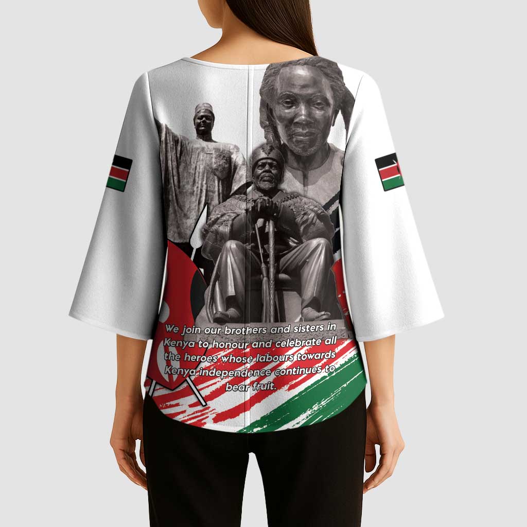 Kenya Mashujaa Day Kimono Sleeve Blouse Kenyan Heroes - Wonder Print Shop