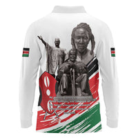 Kenya Mashujaa Day Long Sleeve Polo Shirt Kenyan Heroes - Wonder Print Shop