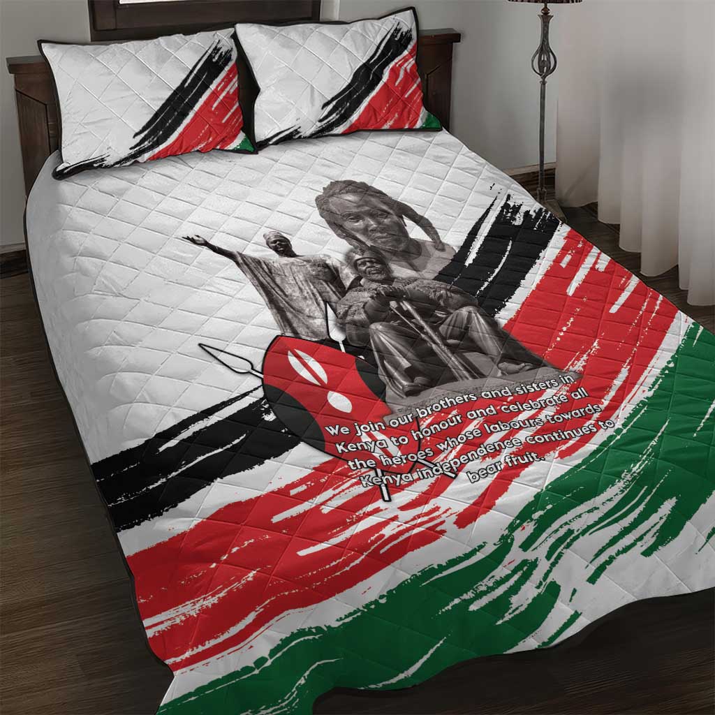 Kenya Mashujaa Day Quilt Bed Set Kenyan Heroes - Wonder Print Shop