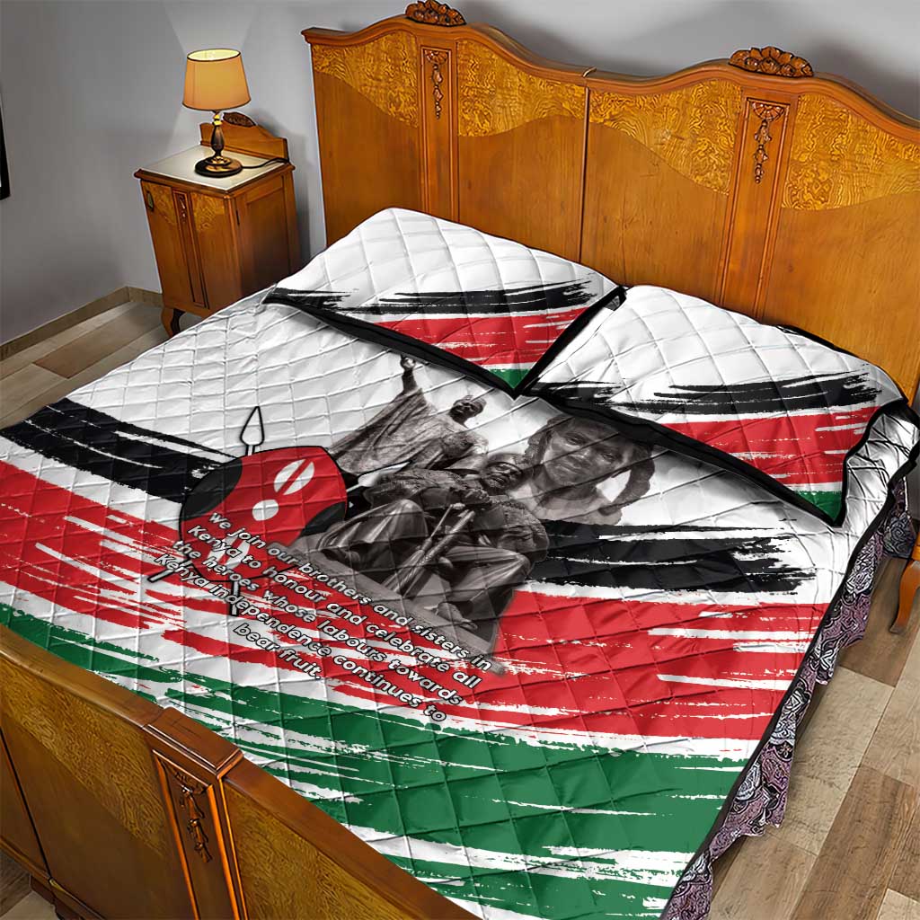 Kenya Mashujaa Day Quilt Bed Set Kenyan Heroes - Wonder Print Shop