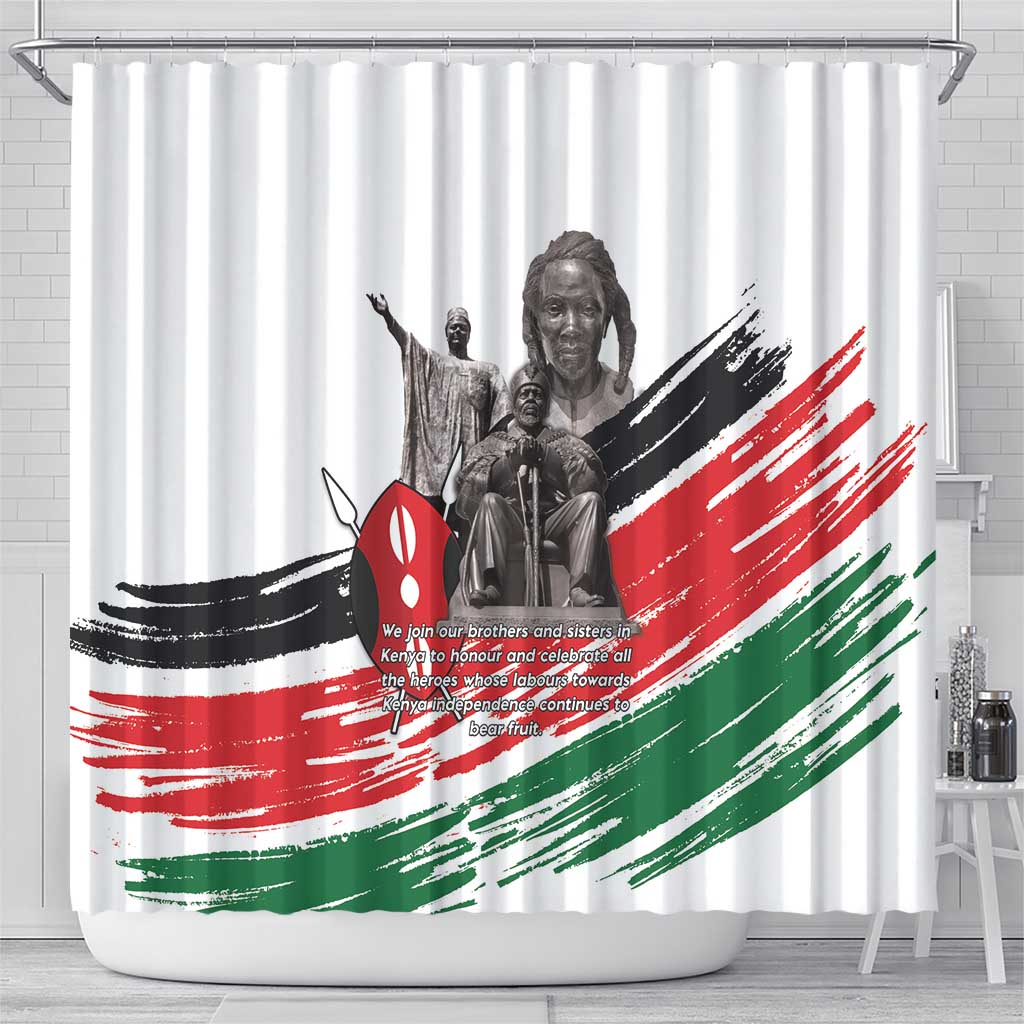 Kenya Mashujaa Day Shower Curtain Kenyan Heroes - Wonder Print Shop