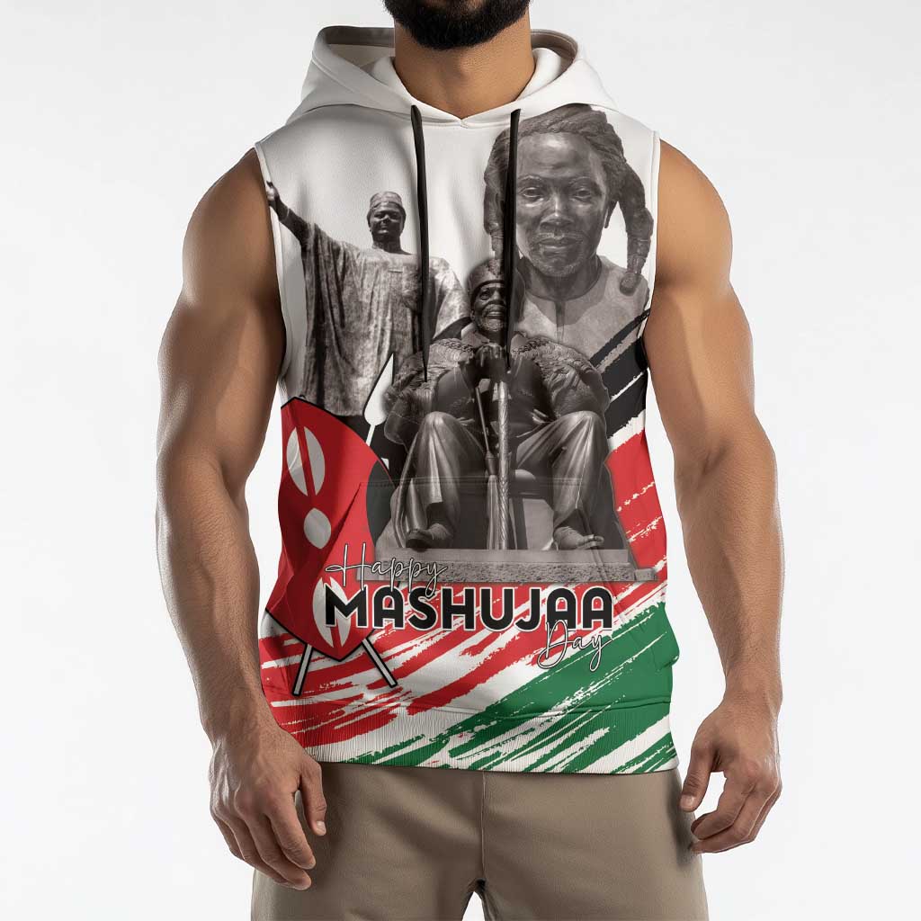 Kenya Mashujaa Day Sleeveless Hoodie Kenyan Heroes - Wonder Print Shop
