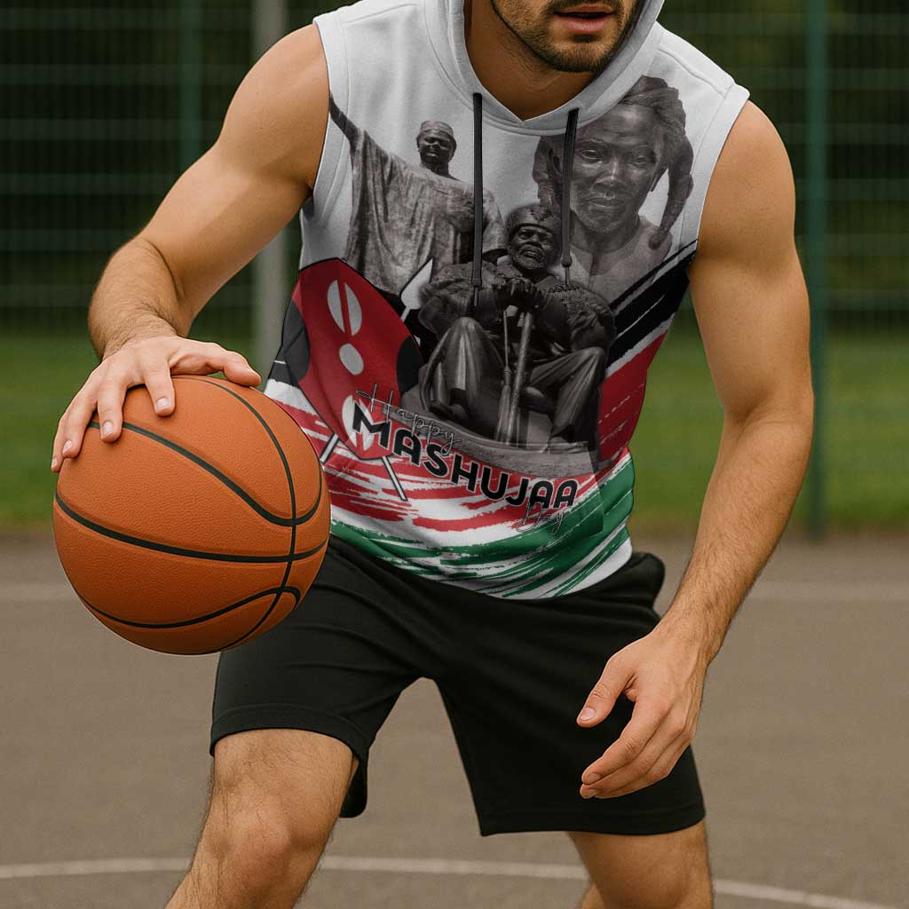 Kenya Mashujaa Day Sleeveless Hoodie Kenyan Heroes - Wonder Print Shop
