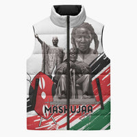Kenya Mashujaa Day Sleeveless Puffer Jacket Kenyan Heroes - Wonder Print Shop