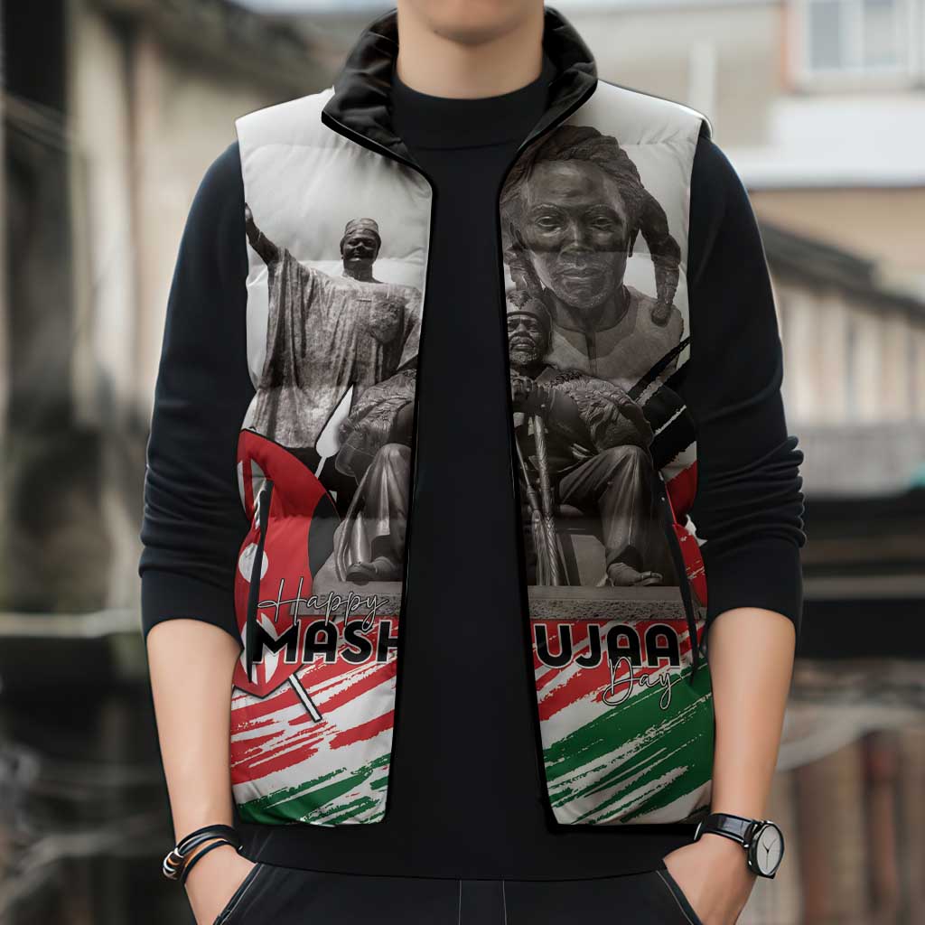 Kenya Mashujaa Day Sleeveless Puffer Jacket Kenyan Heroes - Wonder Print Shop
