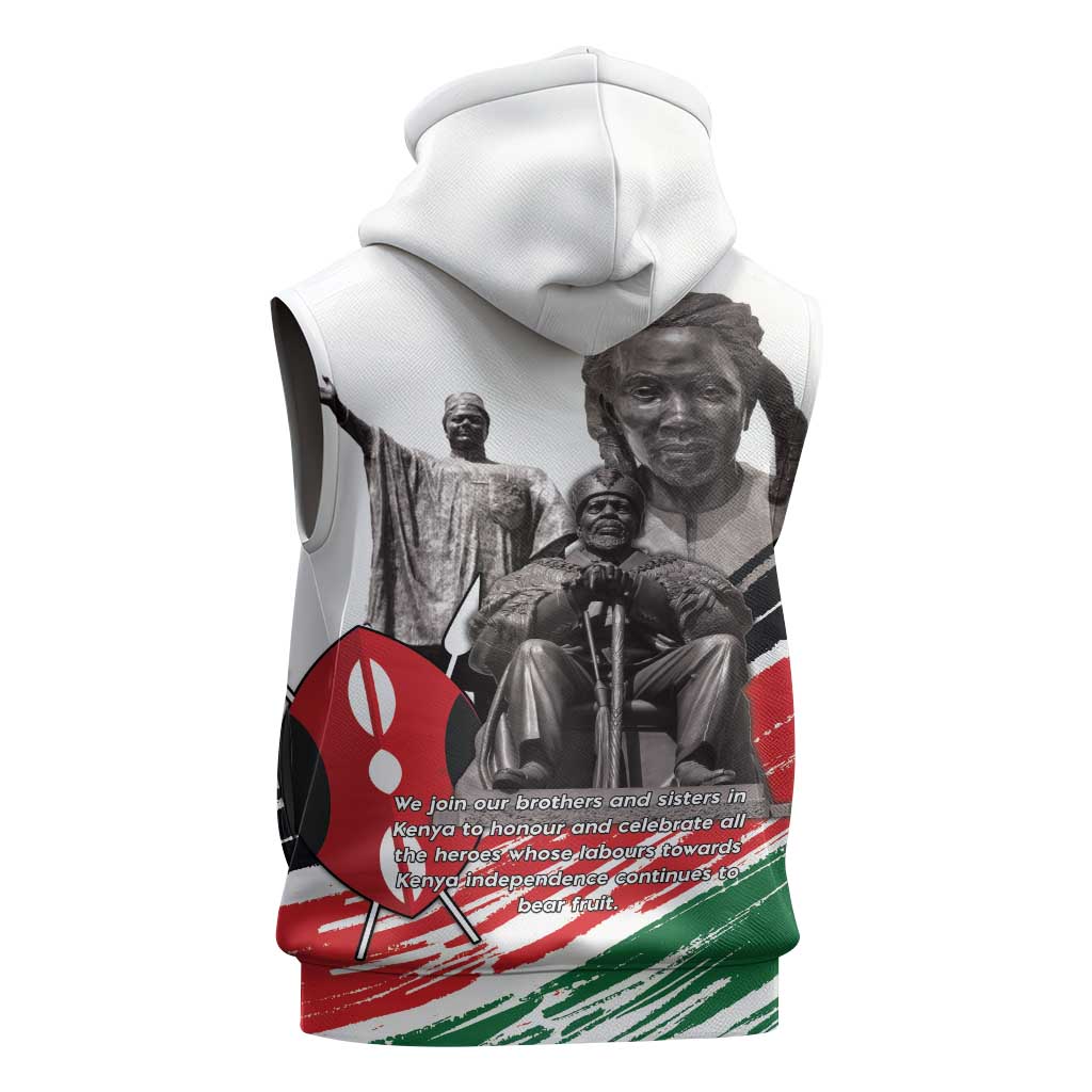 Kenya Mashujaa Day Sleeveless Zip Hoodie Kenyan Heroes - Wonder Print Shop
