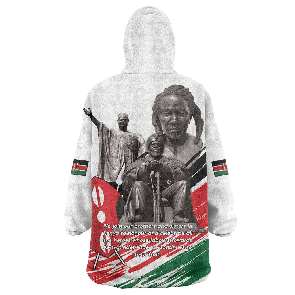 Kenya Mashujaa Day Wearable Blanket Hoodie Kenyan Heroes - Wonder Print Shop
