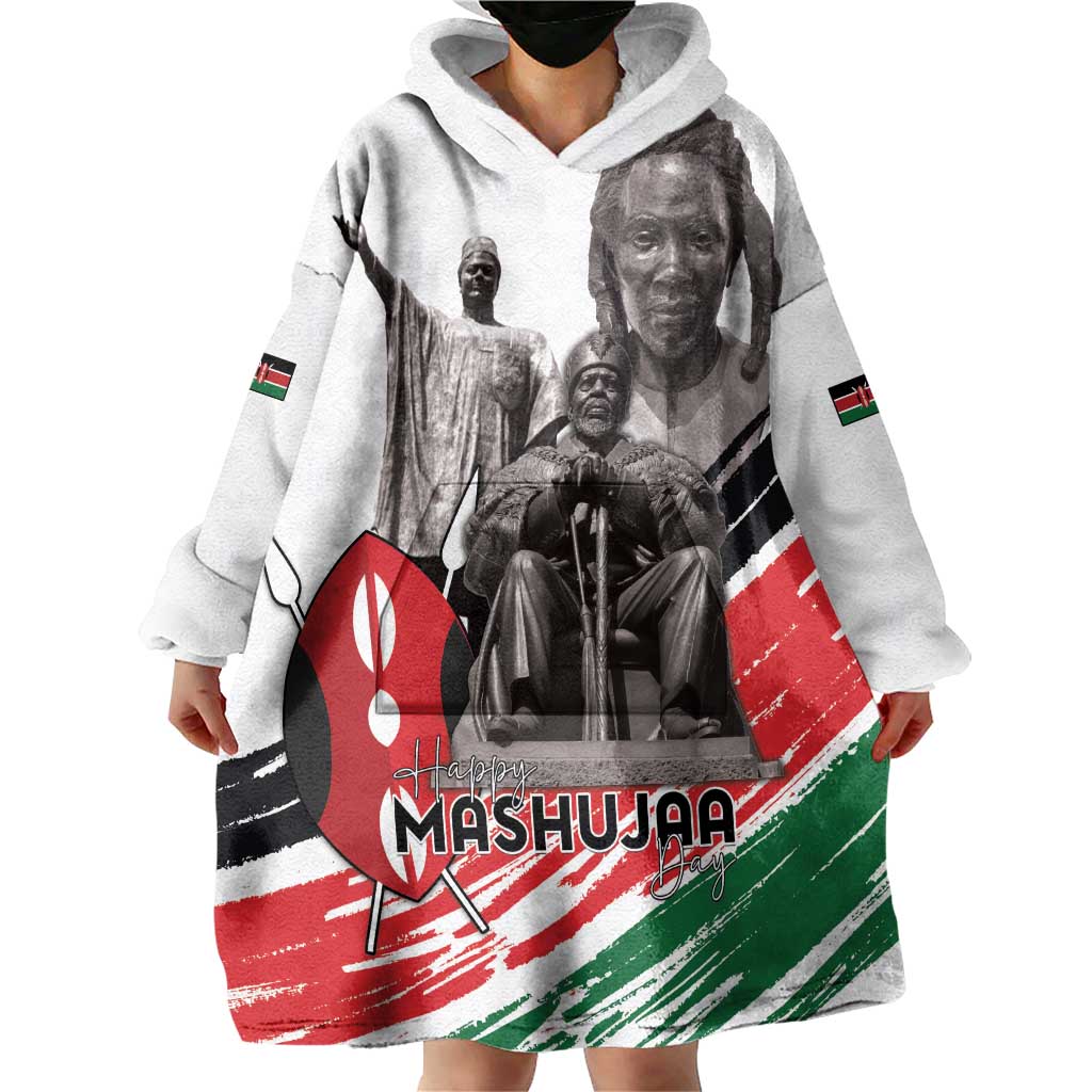 Kenya Mashujaa Day Wearable Blanket Hoodie Kenyan Heroes - Wonder Print Shop