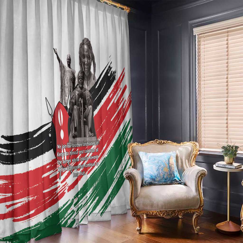 Kenya Mashujaa Day Window Curtain Kenyan Heroes - Wonder Print Shop