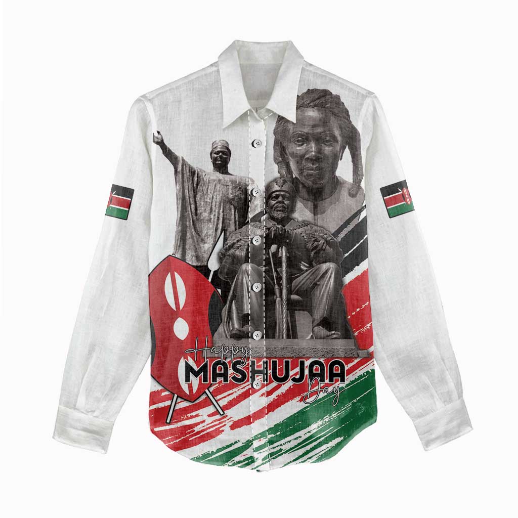 Kenya Mashujaa Day Women Casual Shirt Kenyan Heroes - Wonder Print Shop