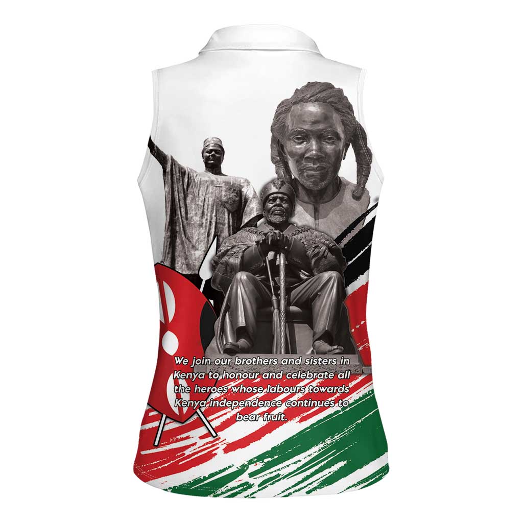 Kenya Mashujaa Day Women Sleeveless Polo Shirt Kenyan Heroes - Wonder Print Shop