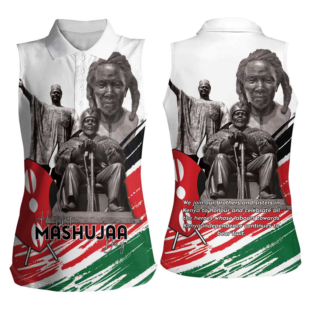Kenya Mashujaa Day Women Sleeveless Polo Shirt Kenyan Heroes - Wonder Print Shop