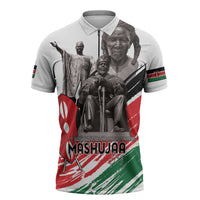 Kenya Mashujaa Day Zipper Polo Shirt Kenyan Heroes - Wonder Print Shop
