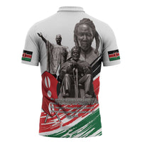 Kenya Mashujaa Day Zipper Polo Shirt Kenyan Heroes - Wonder Print Shop