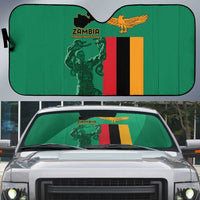 Zambia Independence Day Auto Sun Shade Lusaka Freedom Statue - Wonder Print Shop