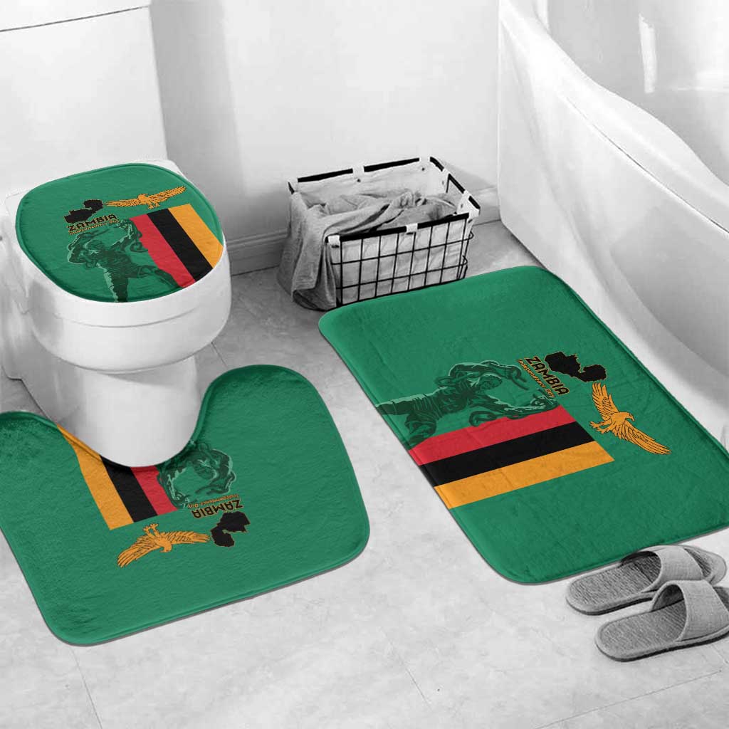 Zambia Independence Day Bathroom Set Lusaka Freedom Statue - Wonder Print Shop