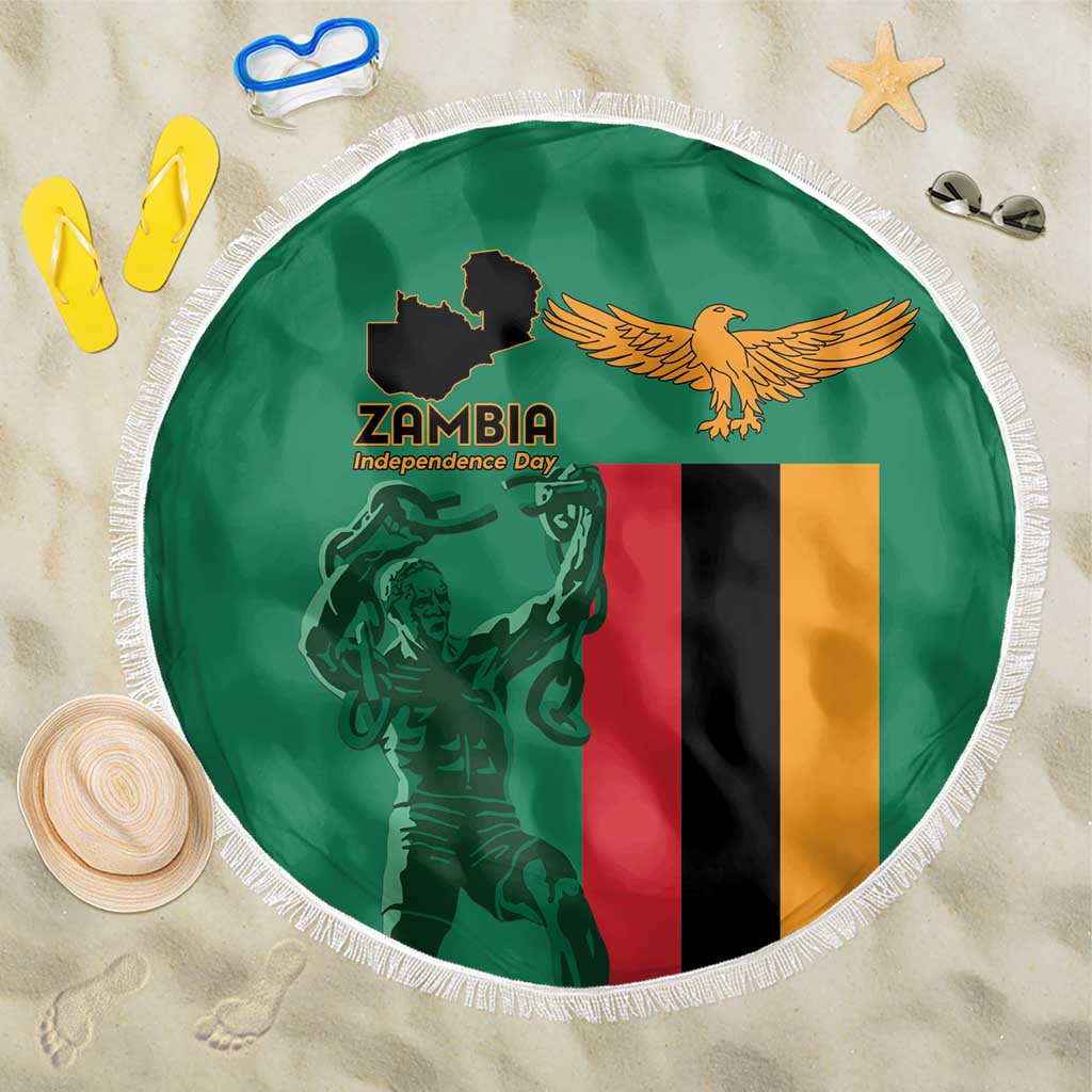 Zambia Independence Day Beach Blanket Lusaka Freedom Statue - Wonder Print Shop