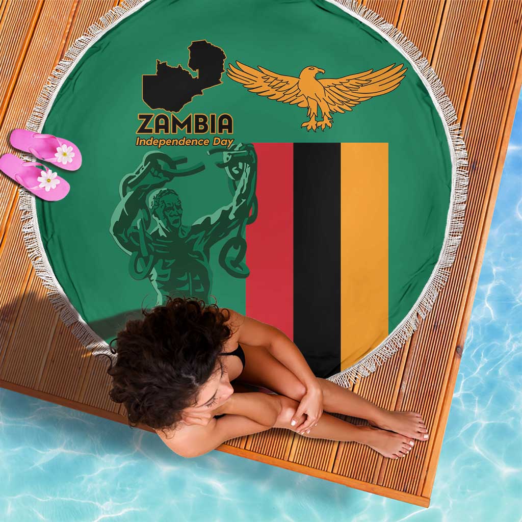 Zambia Independence Day Beach Blanket Lusaka Freedom Statue - Wonder Print Shop