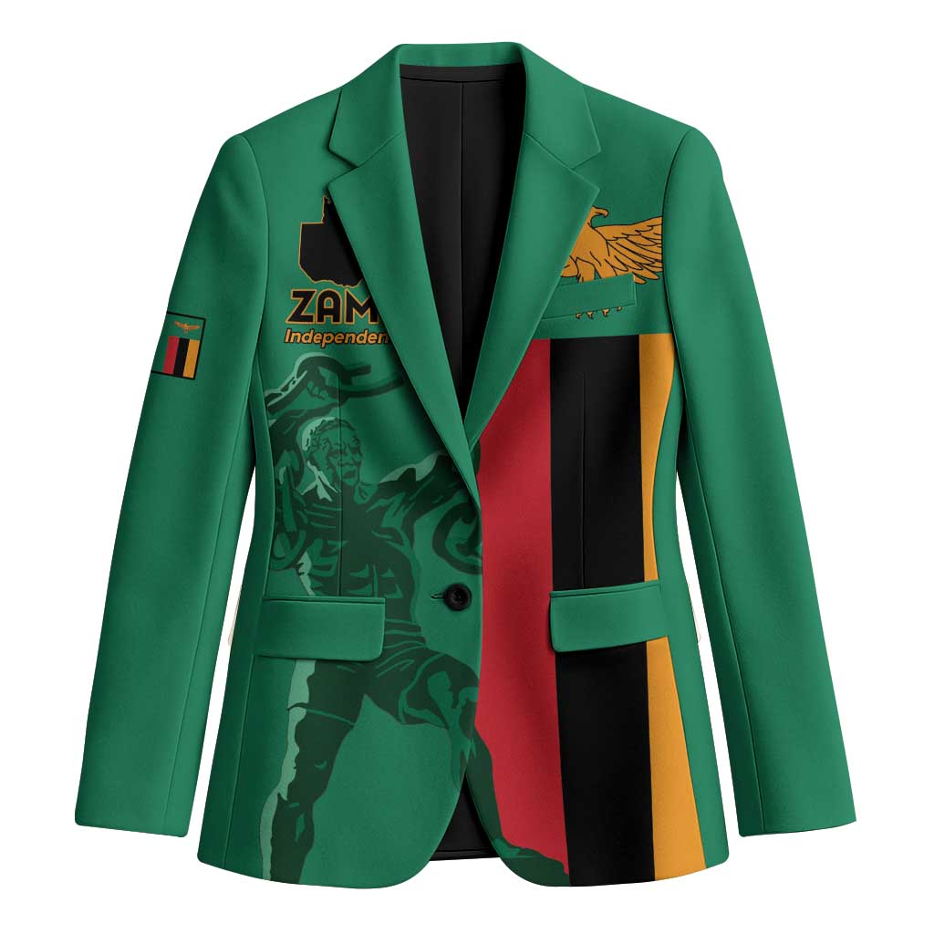 Personalized Zambia Independence Day Blazer Lusaka Freedom Statue - Wonder Print Shop