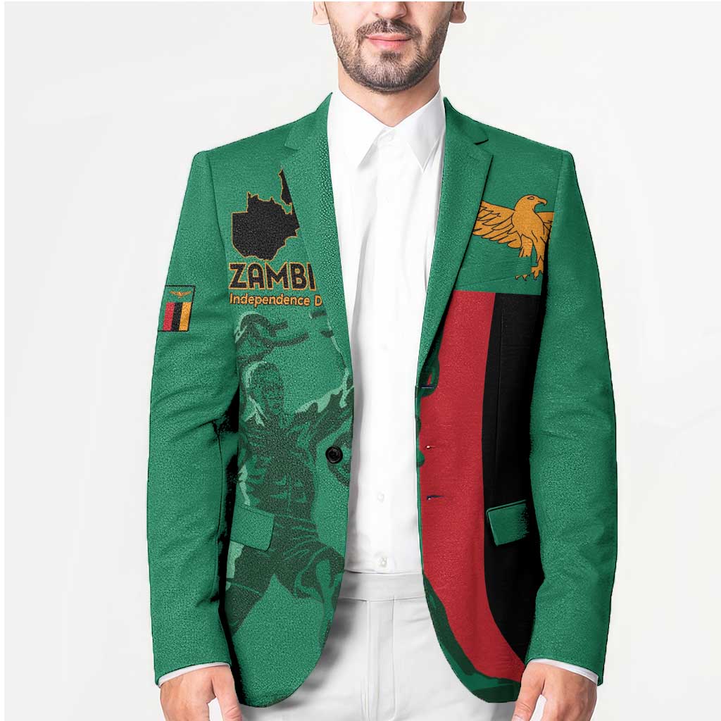 Personalized Zambia Independence Day Blazer Lusaka Freedom Statue - Wonder Print Shop