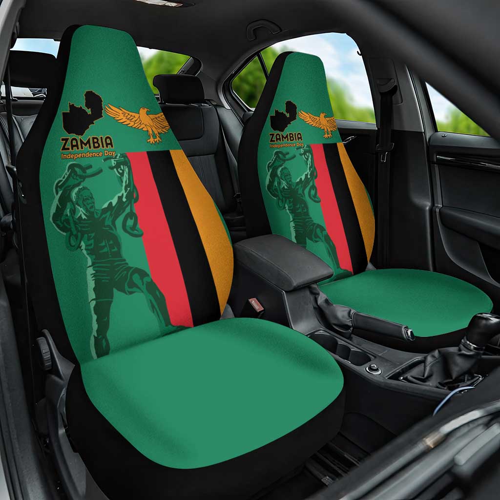 Zambia Independence Day Car Seat Cover Lusaka Freedom Statue - Wonder Print Shop
