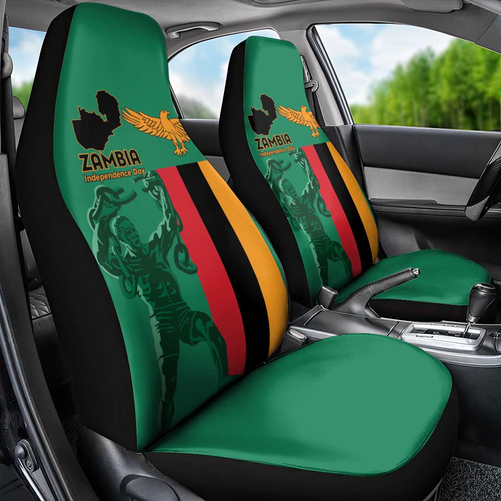 Zambia Independence Day Car Seat Cover Lusaka Freedom Statue - Wonder Print Shop