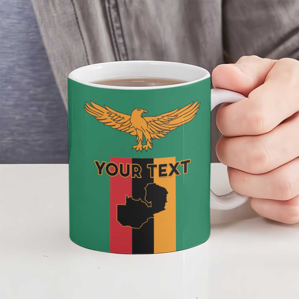 Personalized Zambia Independence Day Ceramic Mug Lusaka Freedom Statue - Wonder Print Shop