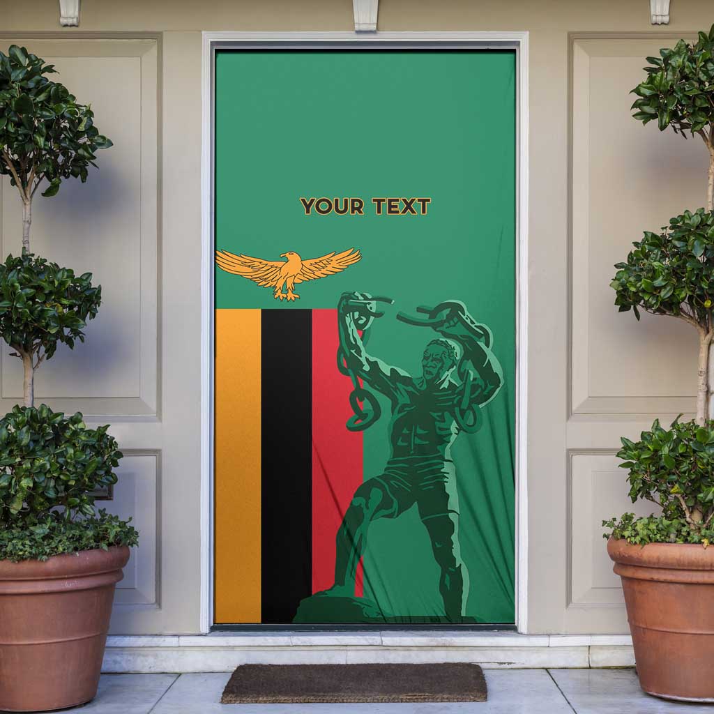 Zambia Independence Day Door Cover Lusaka Freedom Statue - Wonder Print Shop