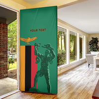 Zambia Independence Day Door Cover Lusaka Freedom Statue - Wonder Print Shop